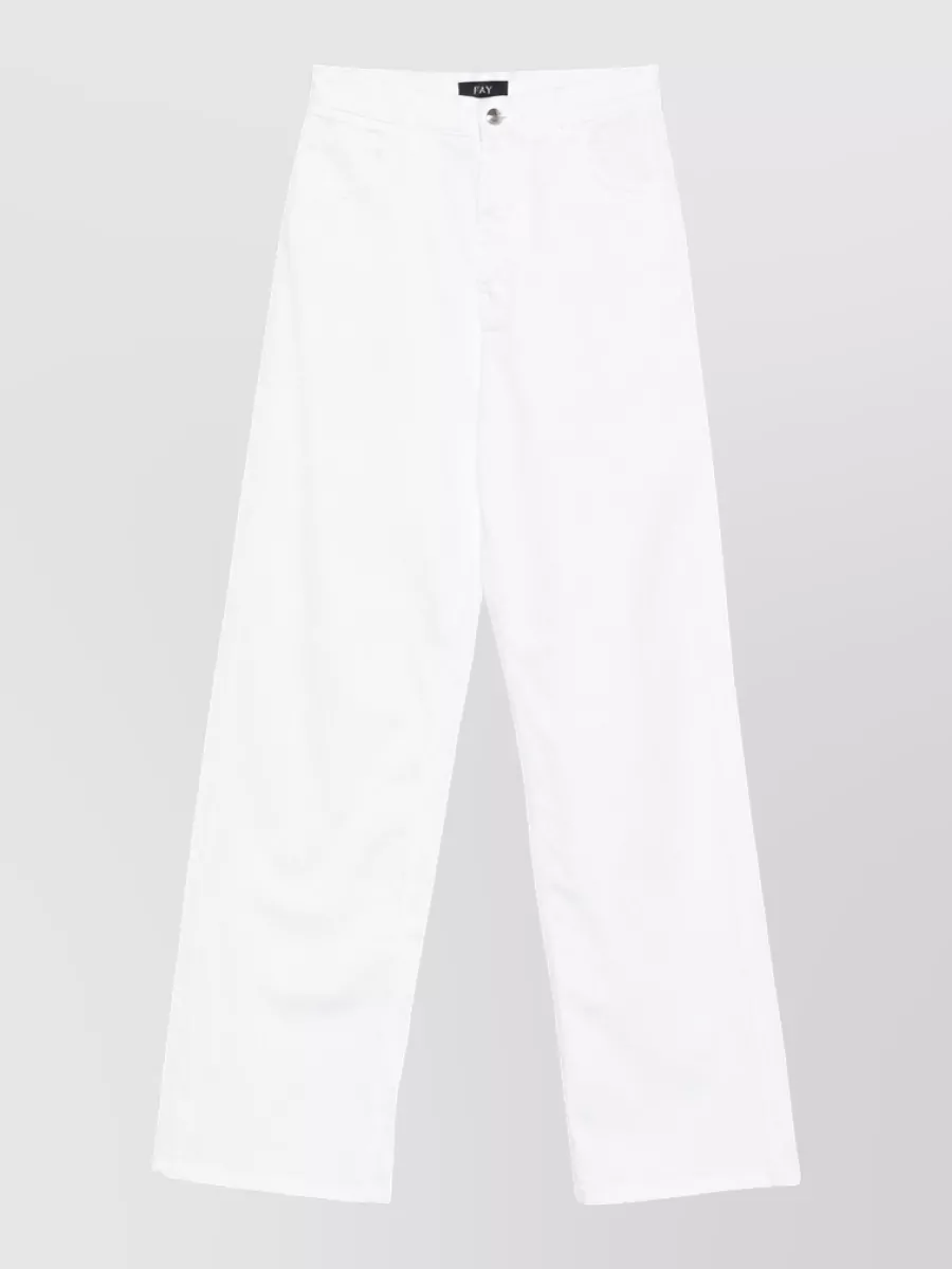 Fay denim wide-leg trousers