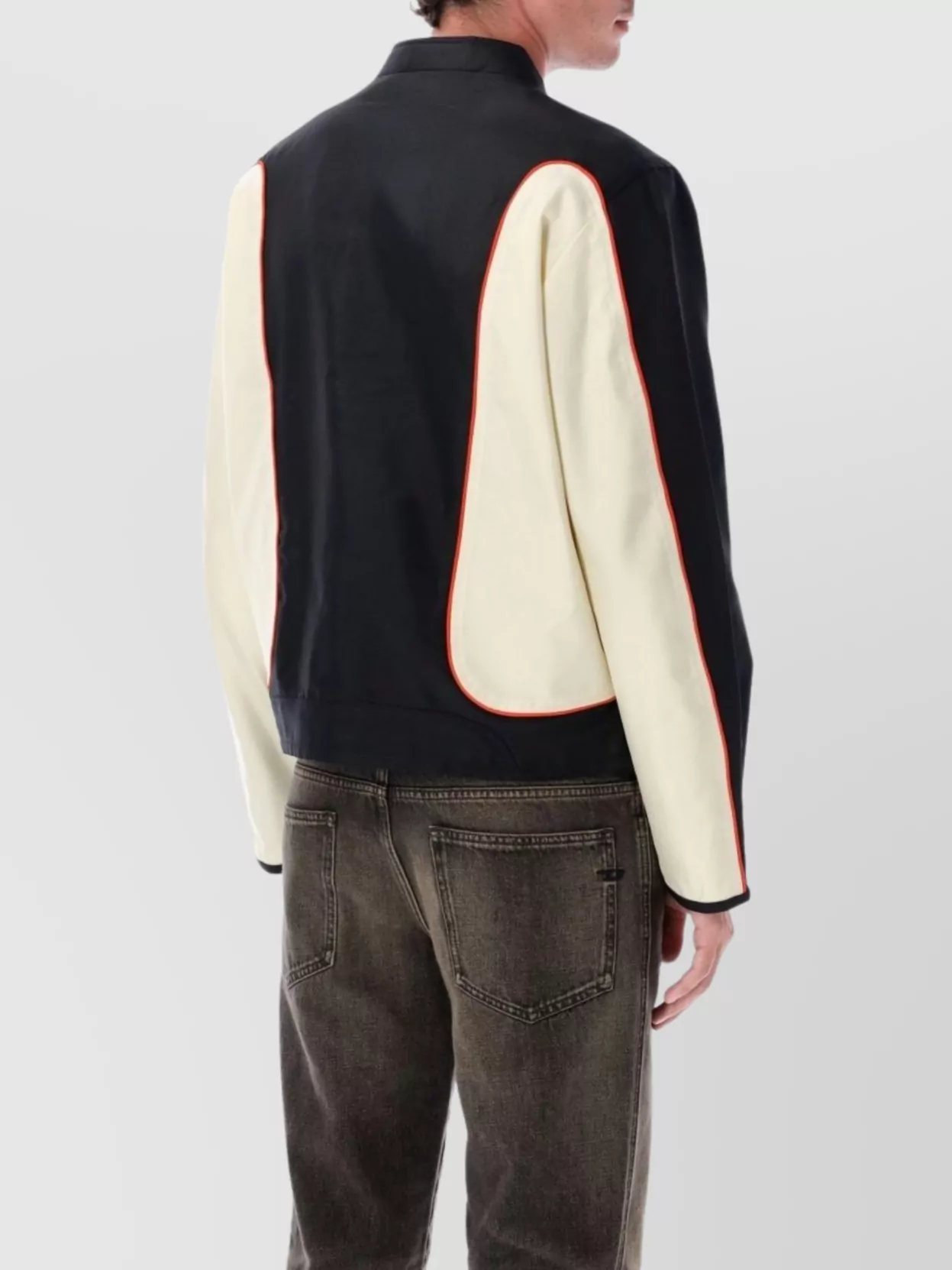 Diesel Blink Stand Collar Front Pockets Jacket In Black