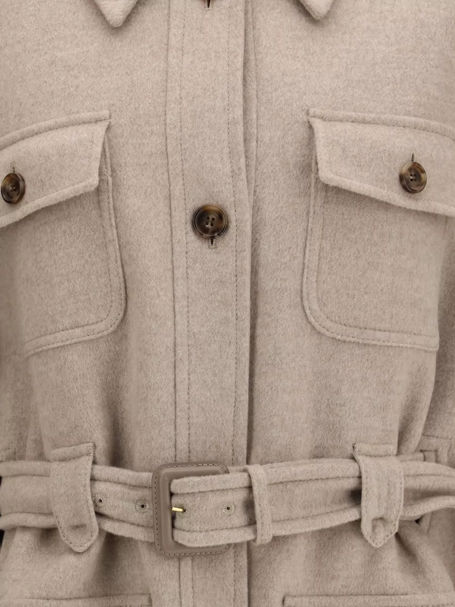 Max Mara Cashmere Belted Cape Jacket