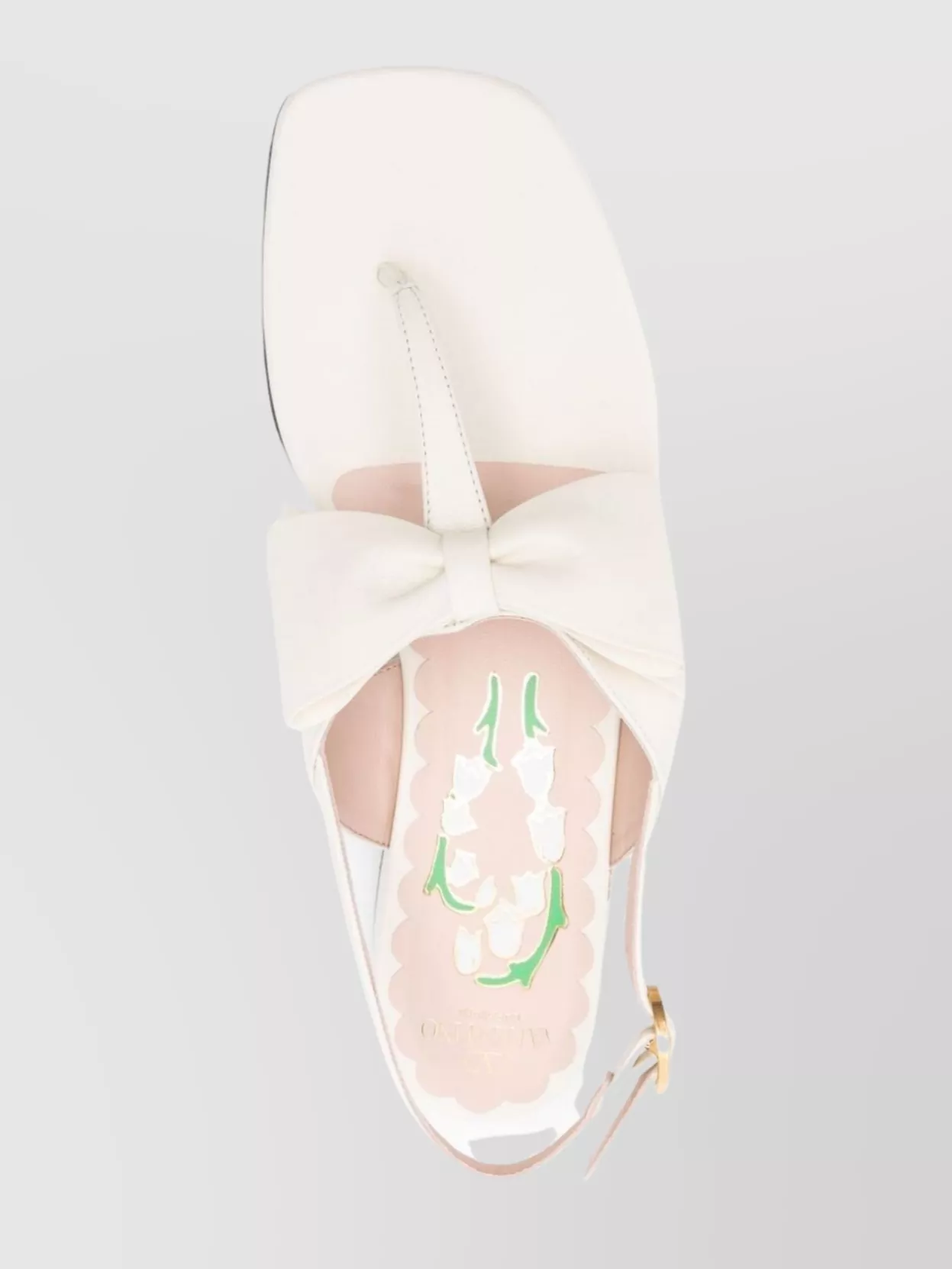 Valentino Garavani Leather Thong Sandals Block Heel