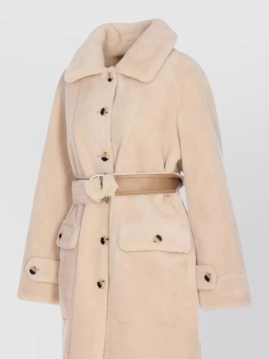 Urbancode Reversible Belted Long Faux Fur Coat