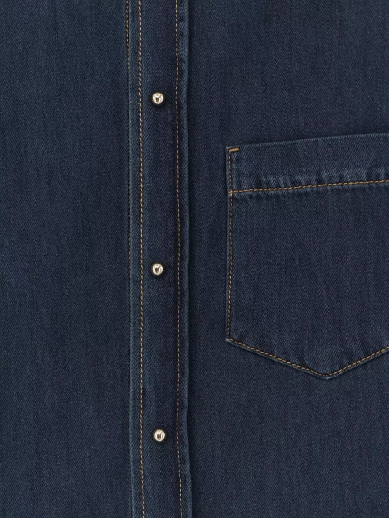 Darkpark Denim Shirt With Collared Neck And Pocket
