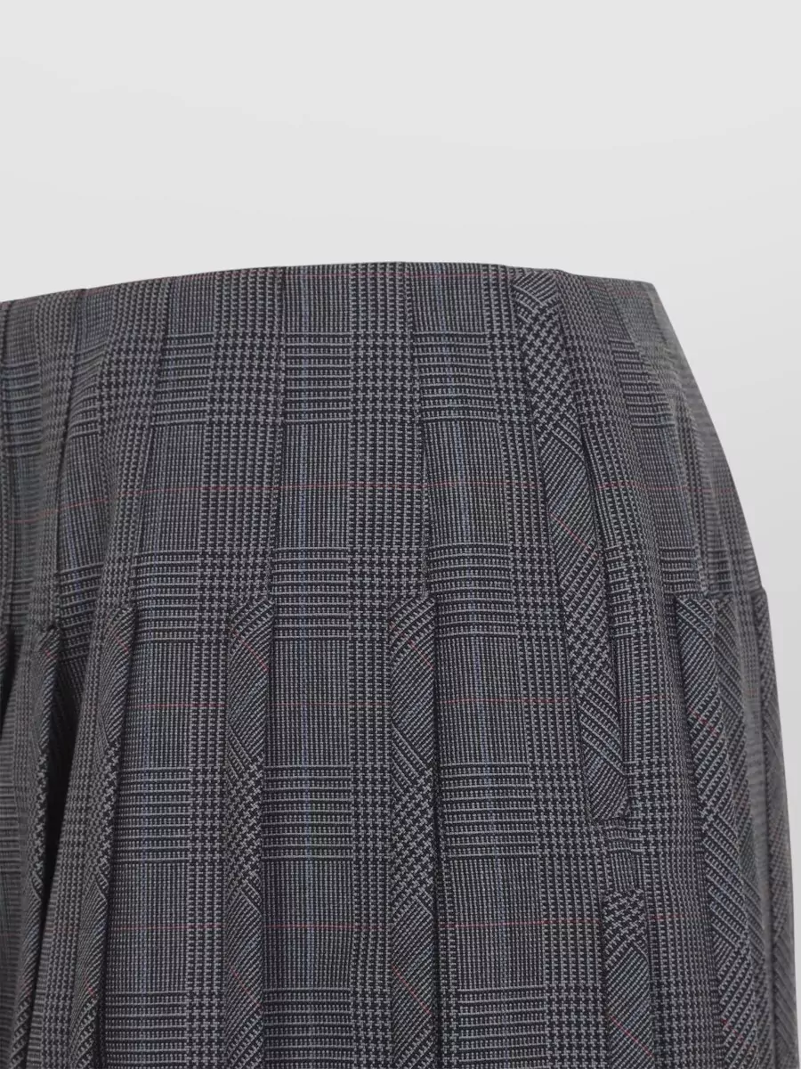 Thom Browne Virgin Wool Low-Rise Asymmetric Pleated Mini Skirt