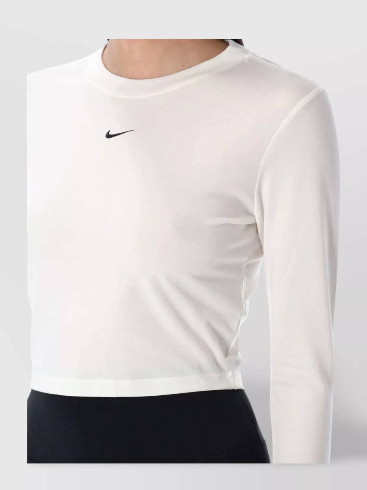 Nike Cropped Ls Crew Neck Top