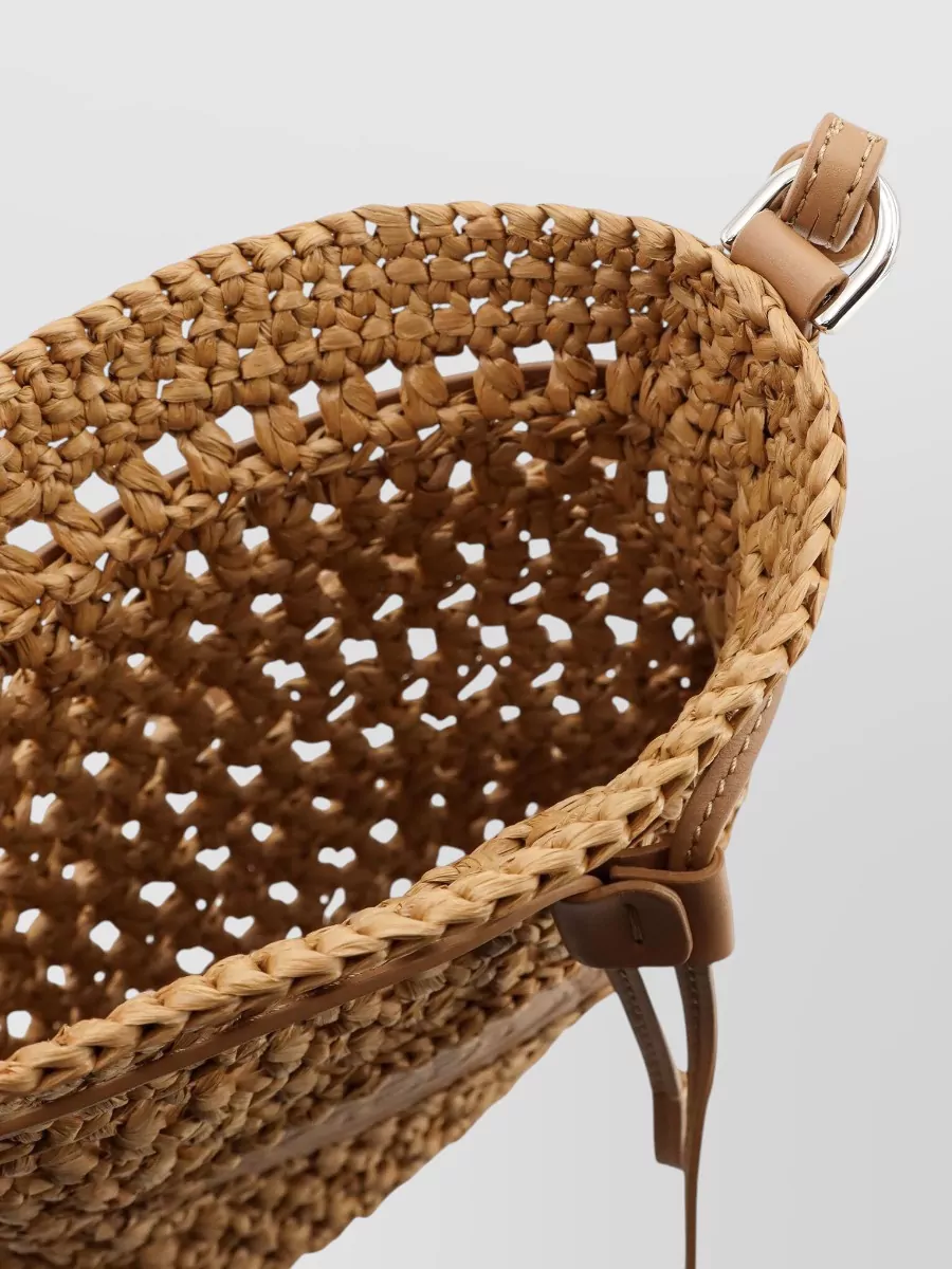 Tod's Bucket Raffia Crochet Cross-Body Bag