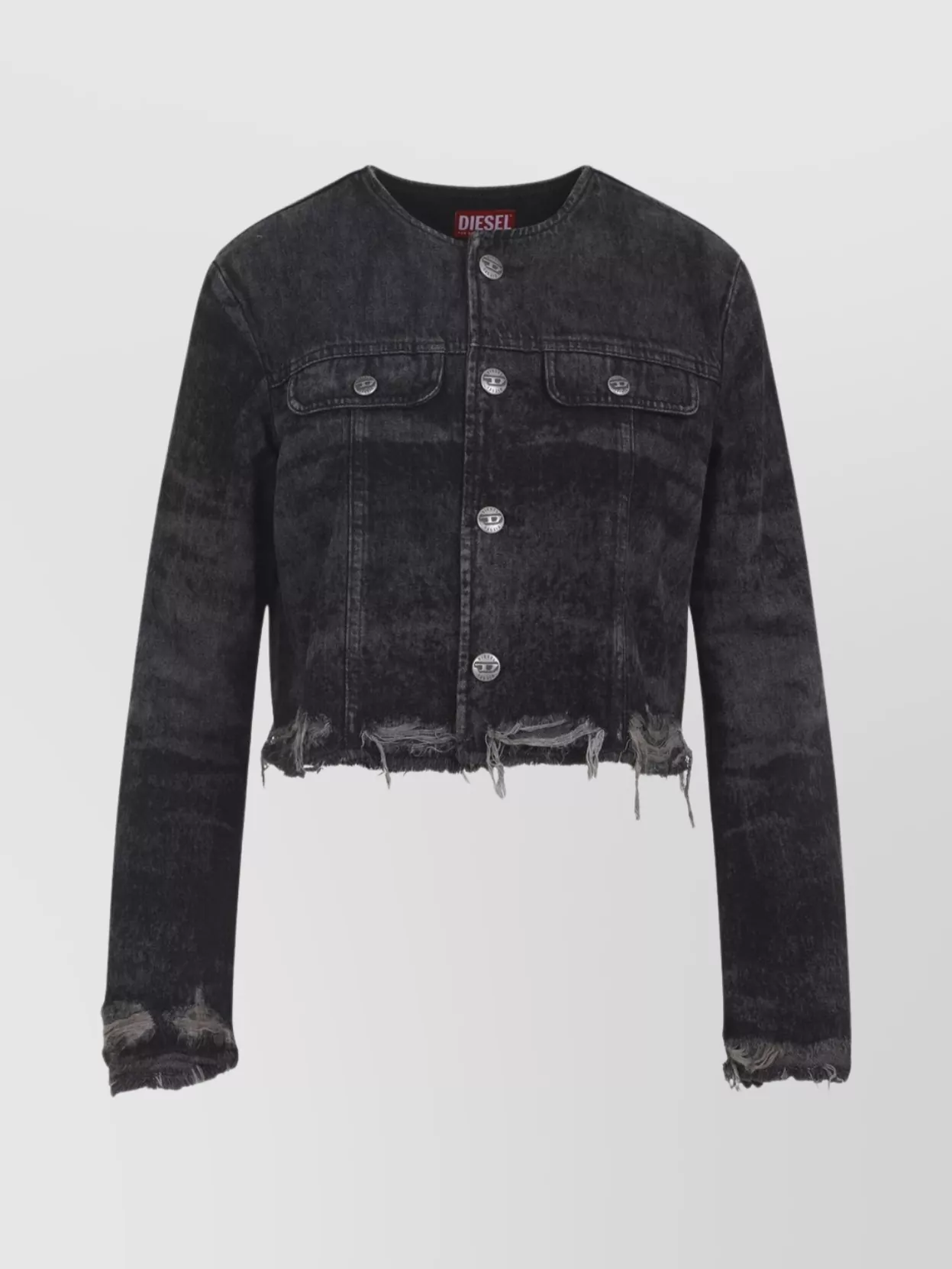 Diesel De-graffy Cropped Denim Jacket