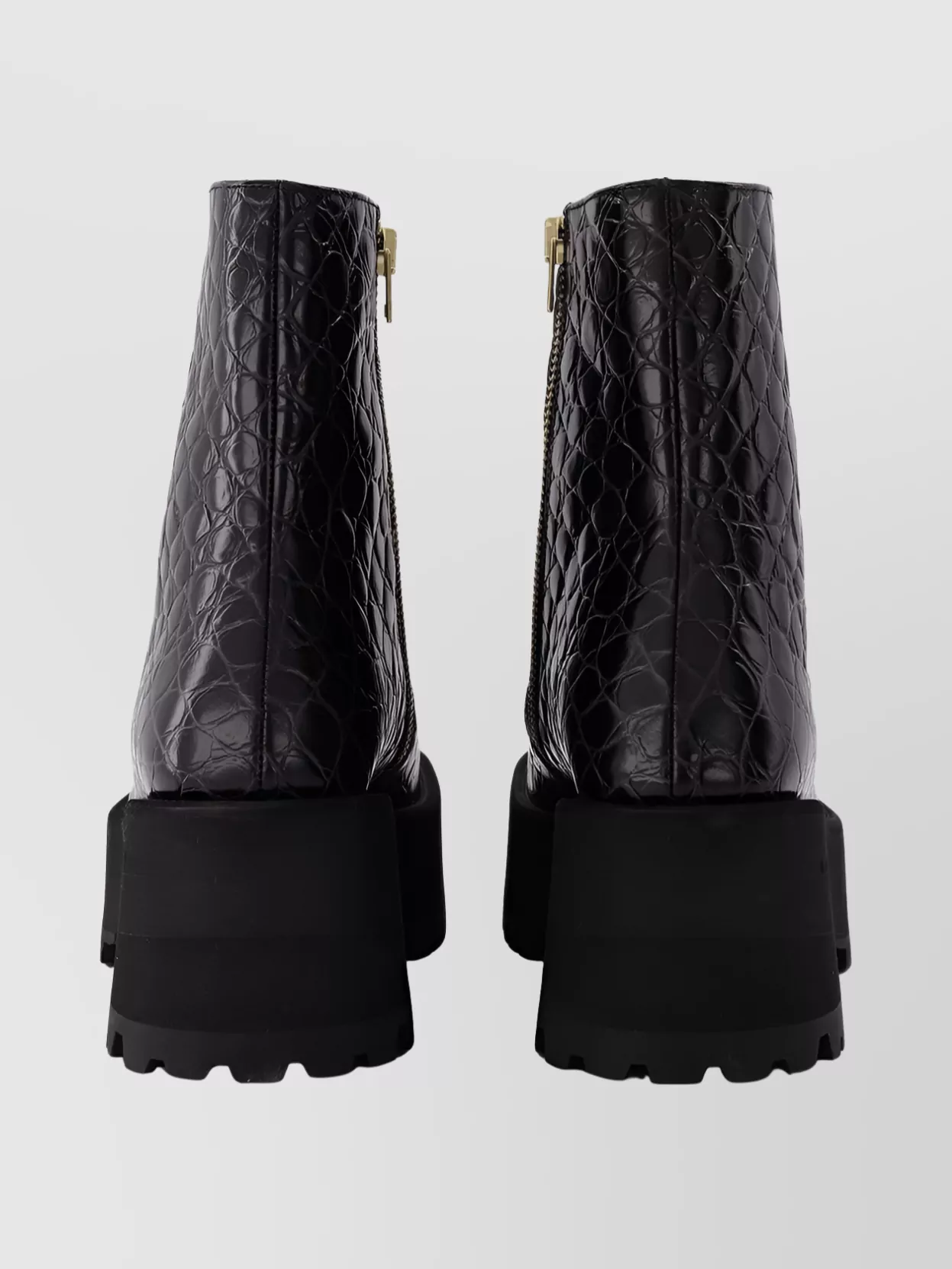 Marni Chunky Sole Ankle Booties In Leather