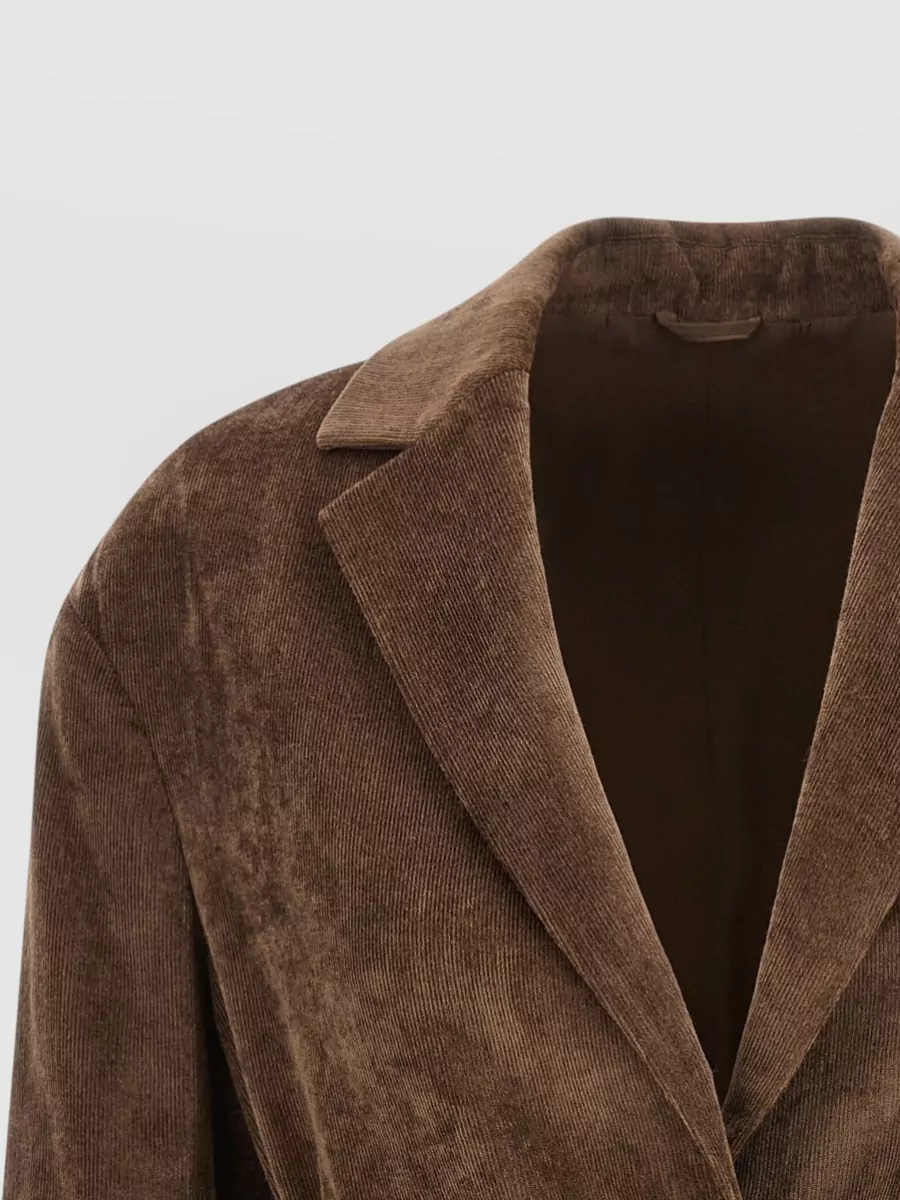 Brunello Cucinelli Cashmere-Blend Microribbed Single-Breasted Blazer