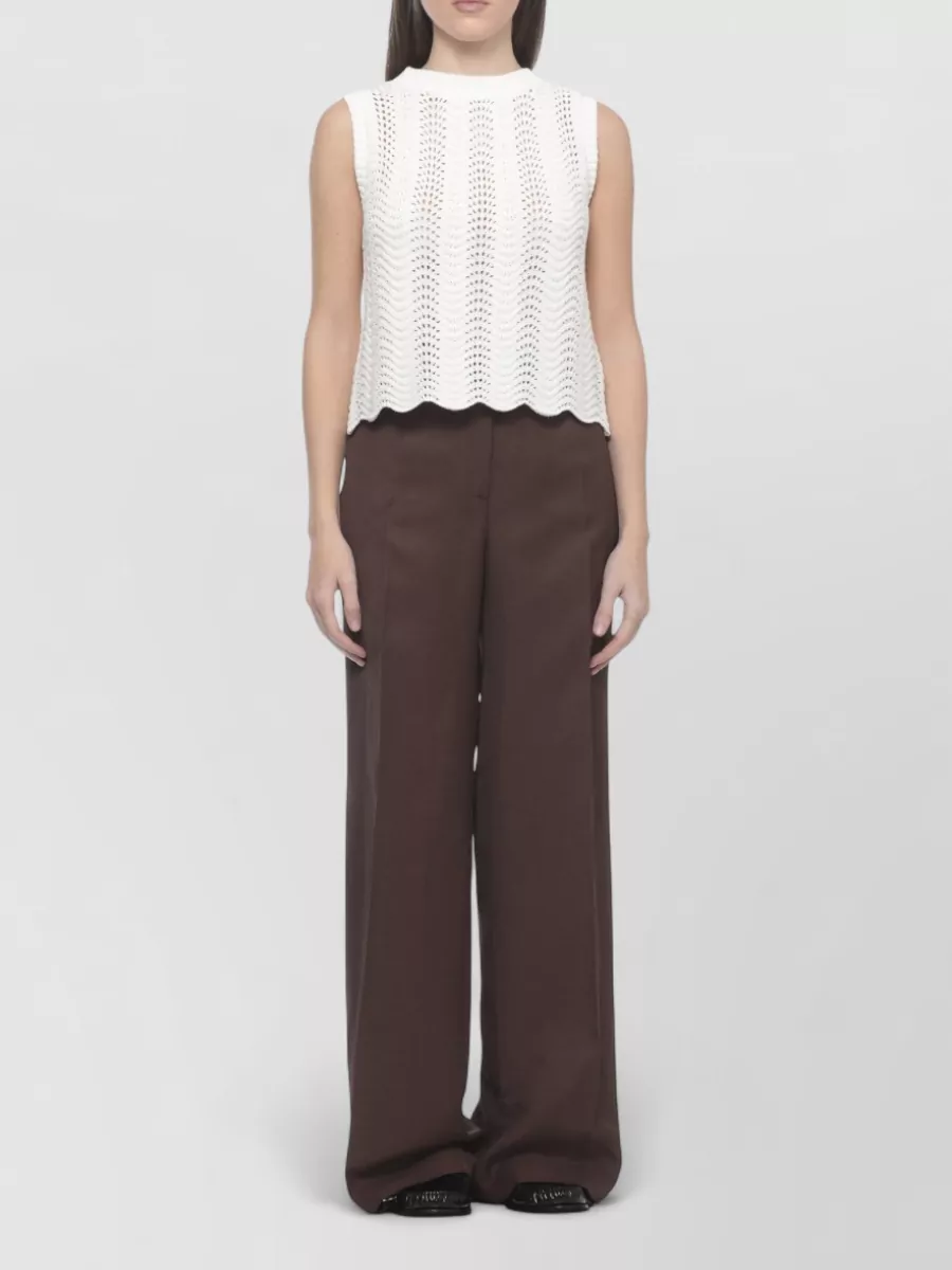 Loulou Studio Ribbed Perforated Sleeveless Top