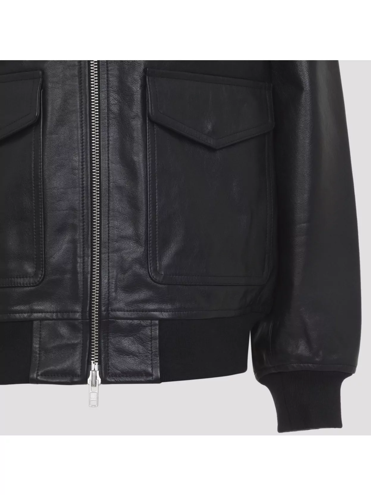 The Frankie Shop Viper Leather Jacket Pointed Collar