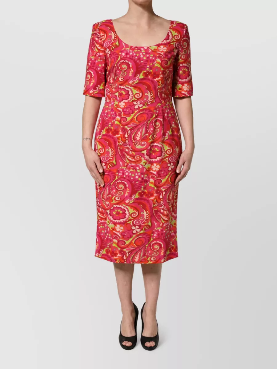 Dolce&Gabbana silk floral print midi dress
