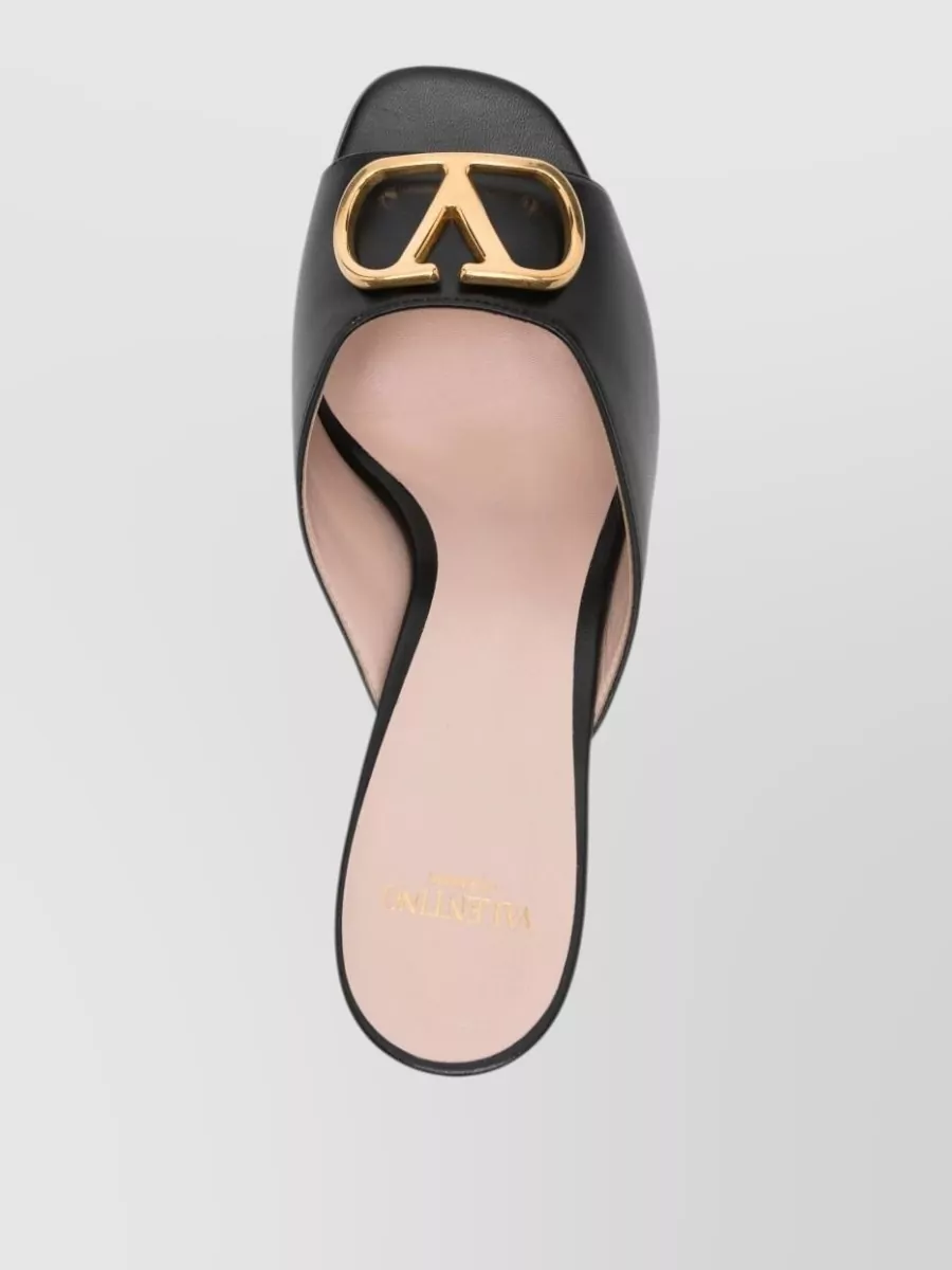 Valentino Garavani Leather Open-Toe Mules