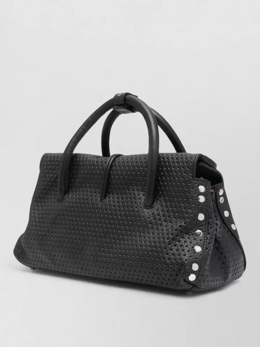 Zanellato Leather Top Handle Tote Bag