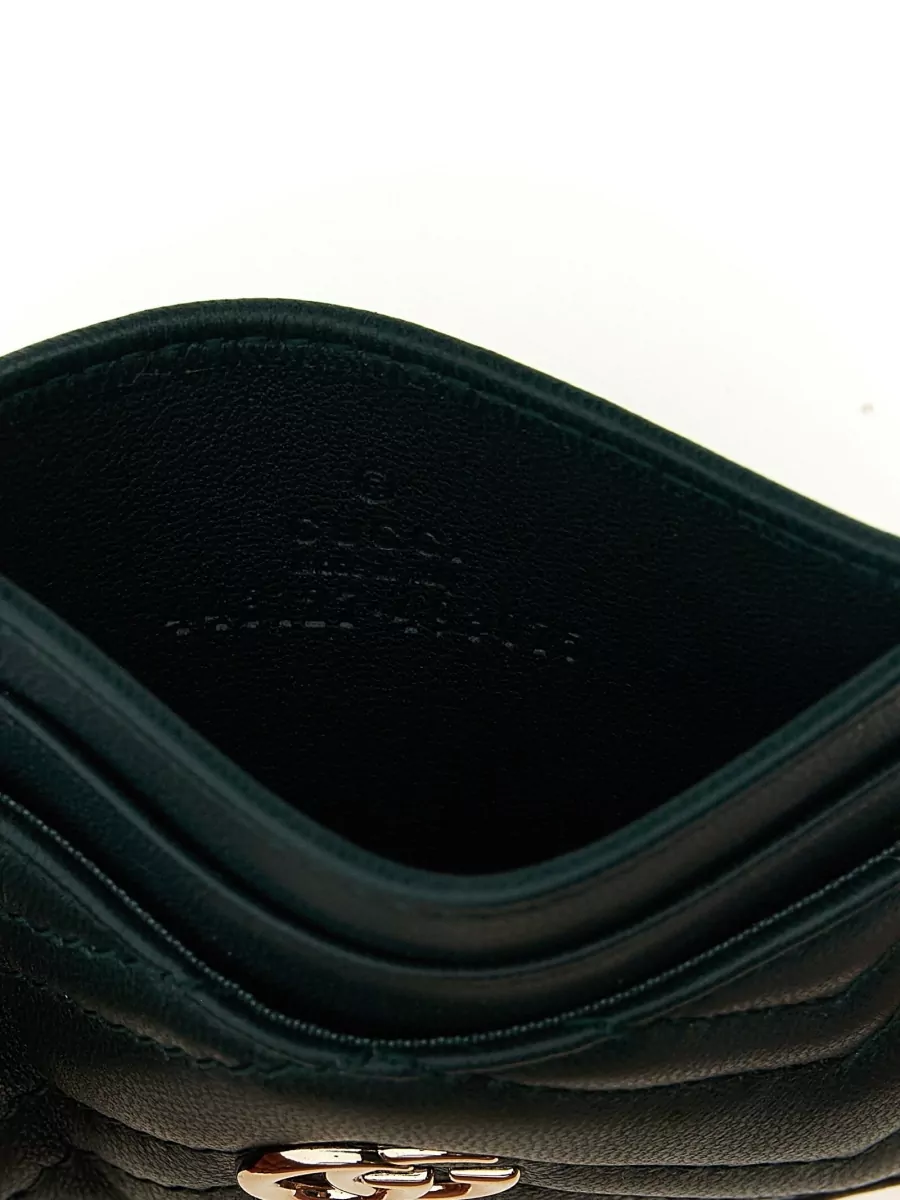 Gucci Gg Marmont Card Holder Chevron Pattern