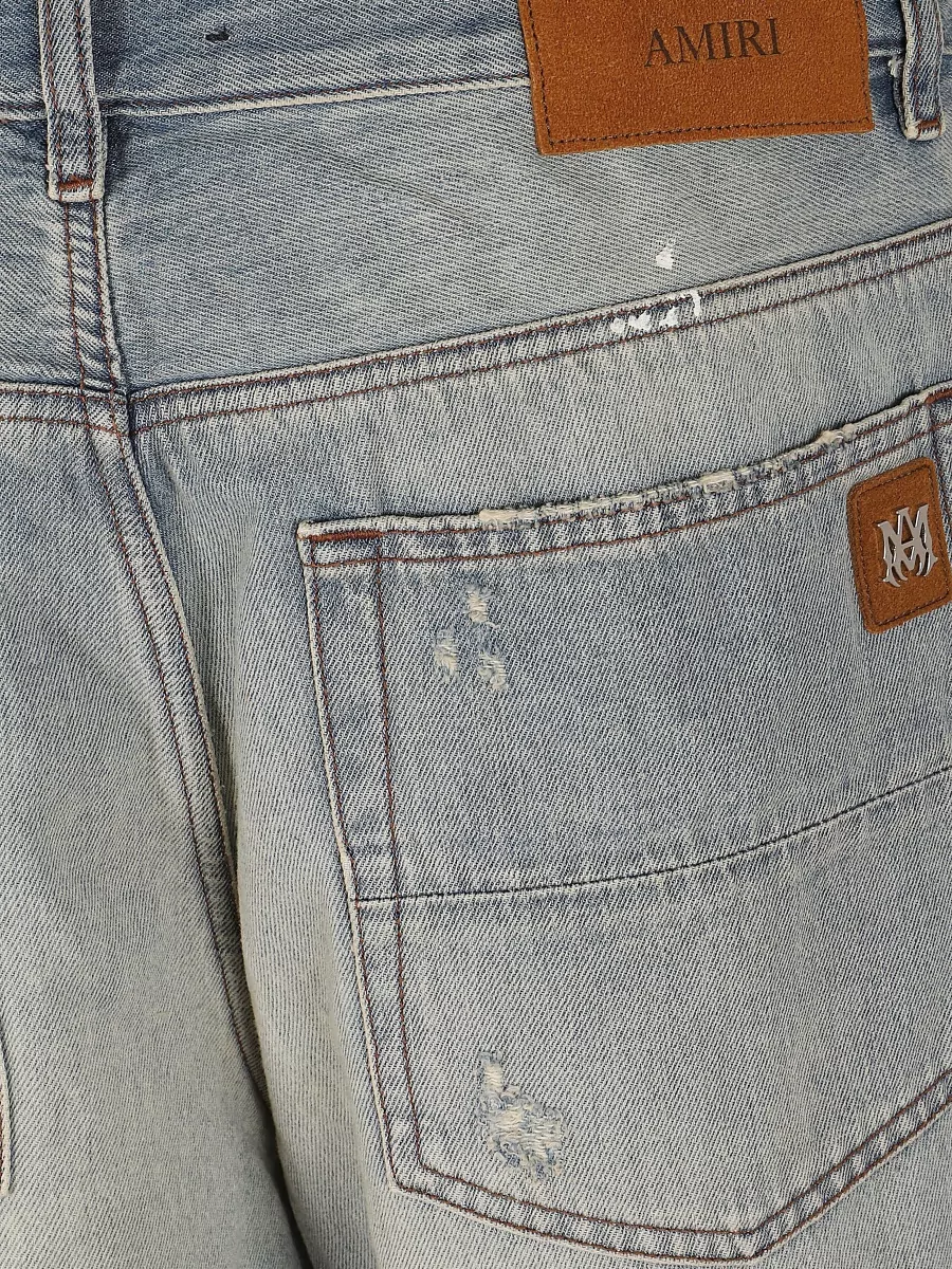Amiri Destroyed Straight Flare Jeans