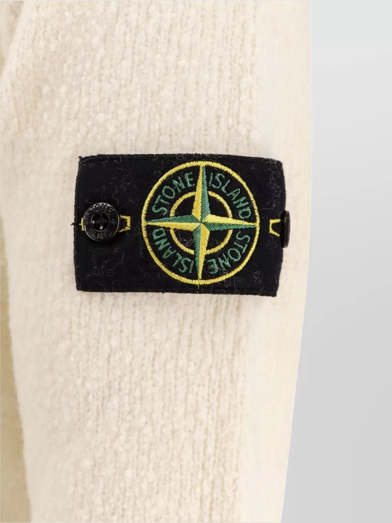 Stone Island Crew-Neck Wool Blend Sweater With Ribbed Accents