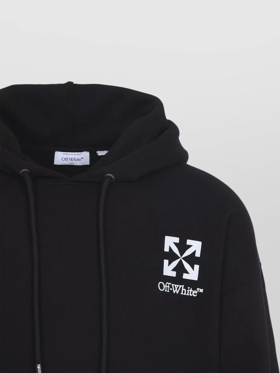 Off-White Cotton Relaxed-Fit Hoodie