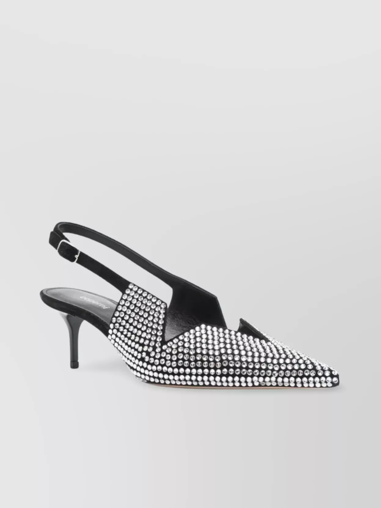 Coperni Crystal Embellished Star Cut Out Low Stiletto Shoes In Black