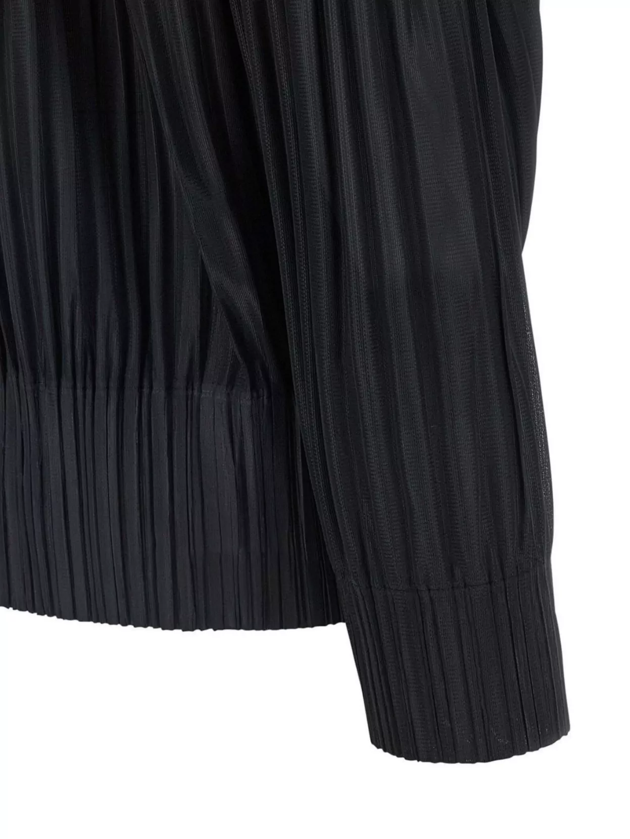 Pleats Please Issey Miyake Hooded Zip Jacket Elasticated Hem