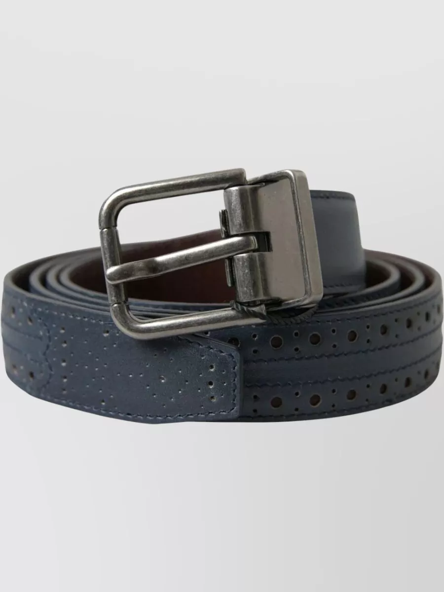 Dolce&Gabbana Leather Perforated Belt