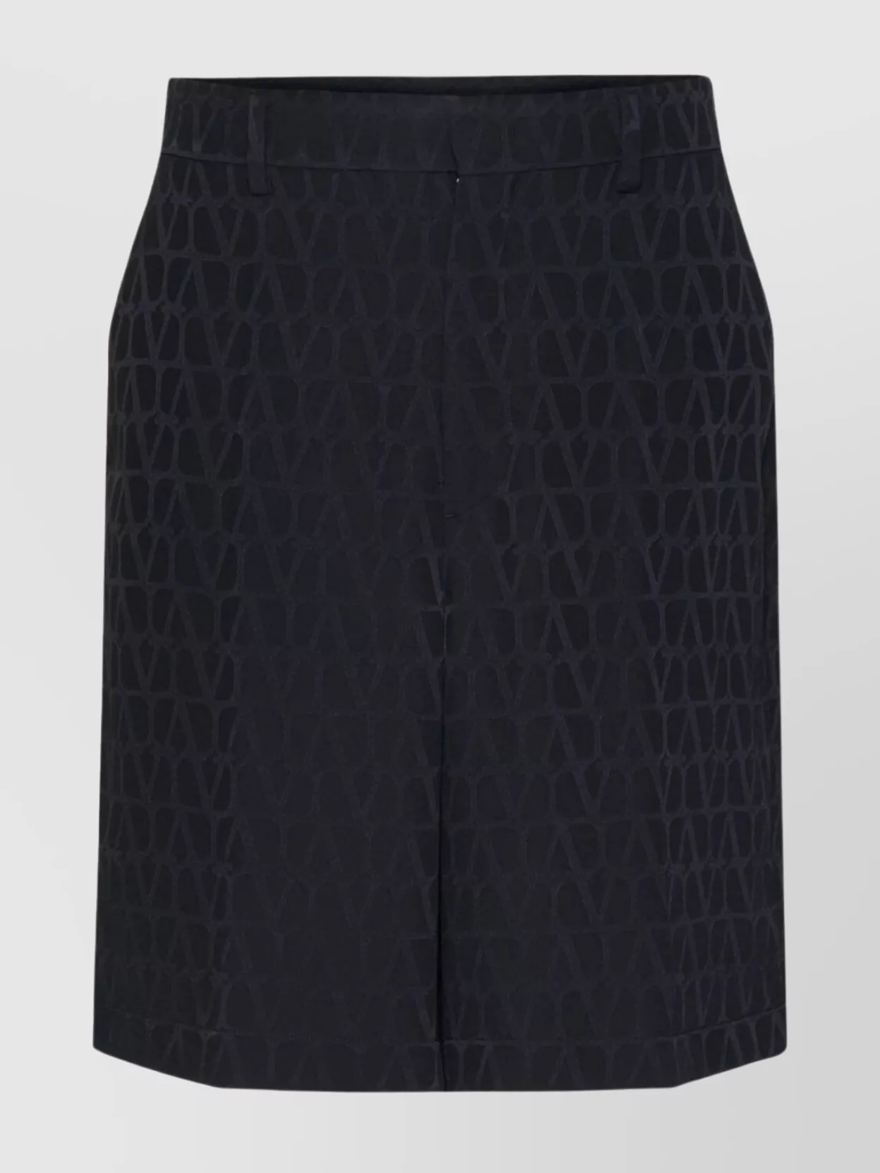 Shop Valentino Iconic Silk Bermuda Shorts With Jacquard Motif In Black