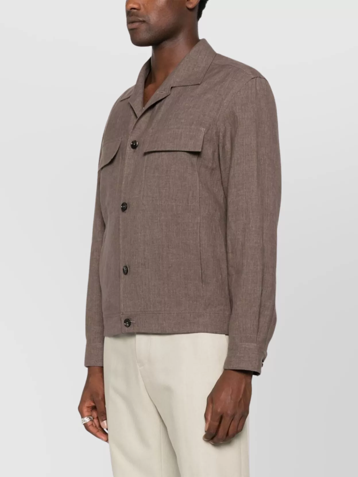 Zegna Linen Shirt With Buttoned Cuffs And Collar