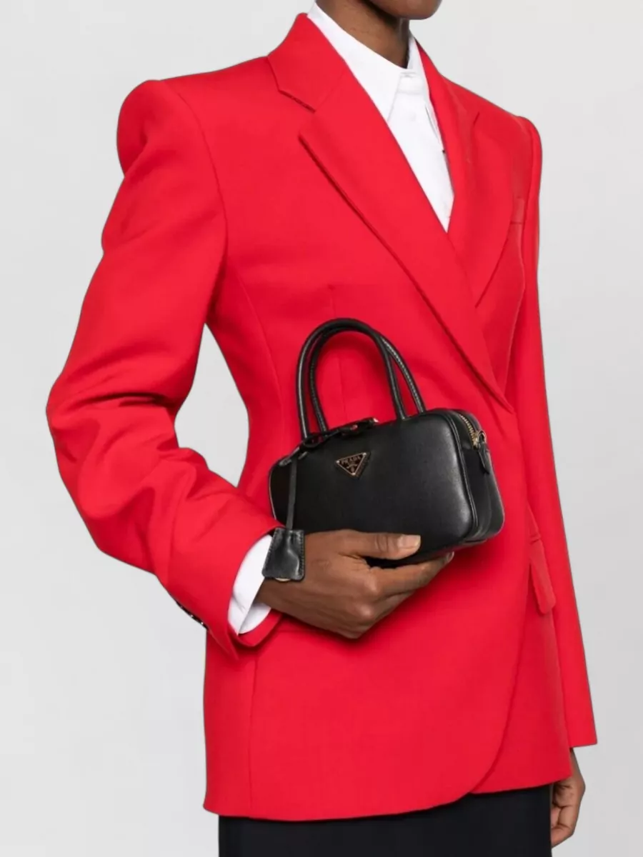 Prada Small Leather Tote Bag Top Handle Strap