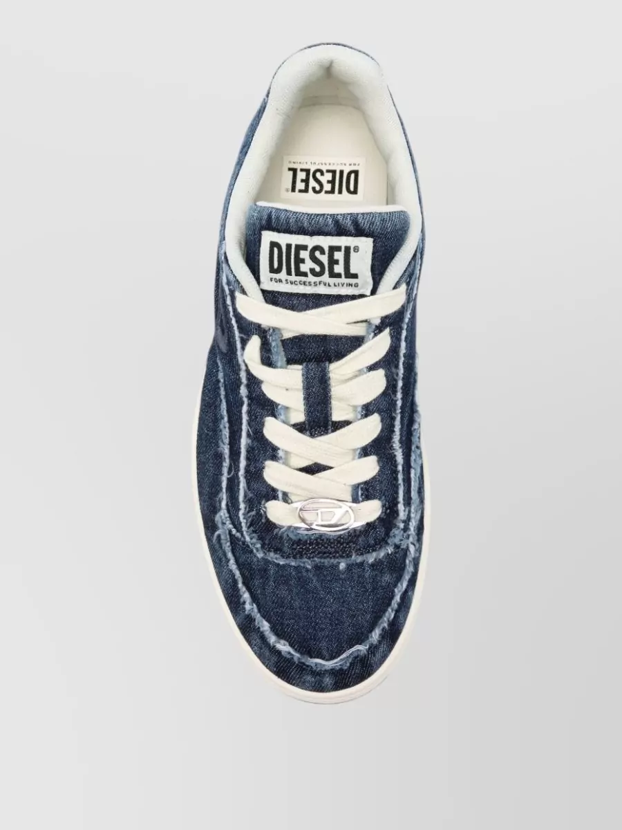 Diesel Denim Distressed Low-Top Sneakers