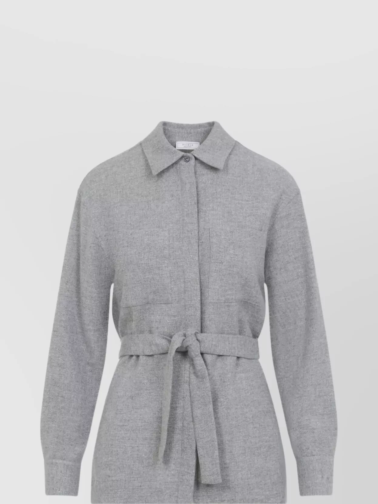 Peserico Long Sleeve Collared Shirt Belted