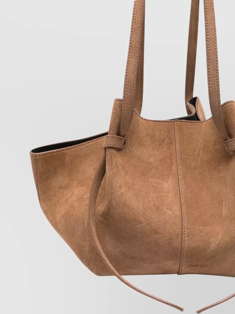 Yuzefi Mochi Suede Tote Bag Adjustable Strap Handles