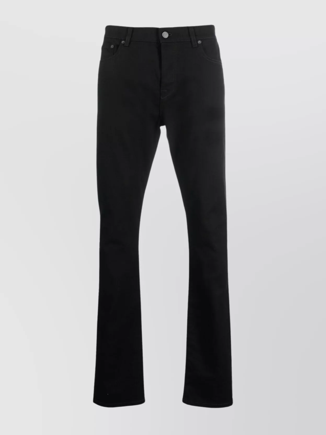 Shop Valentino Slim Cut Leather Trousers