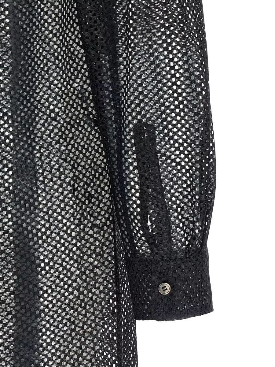 Comme Des Garçons Mesh Long-Sleeve Shirt