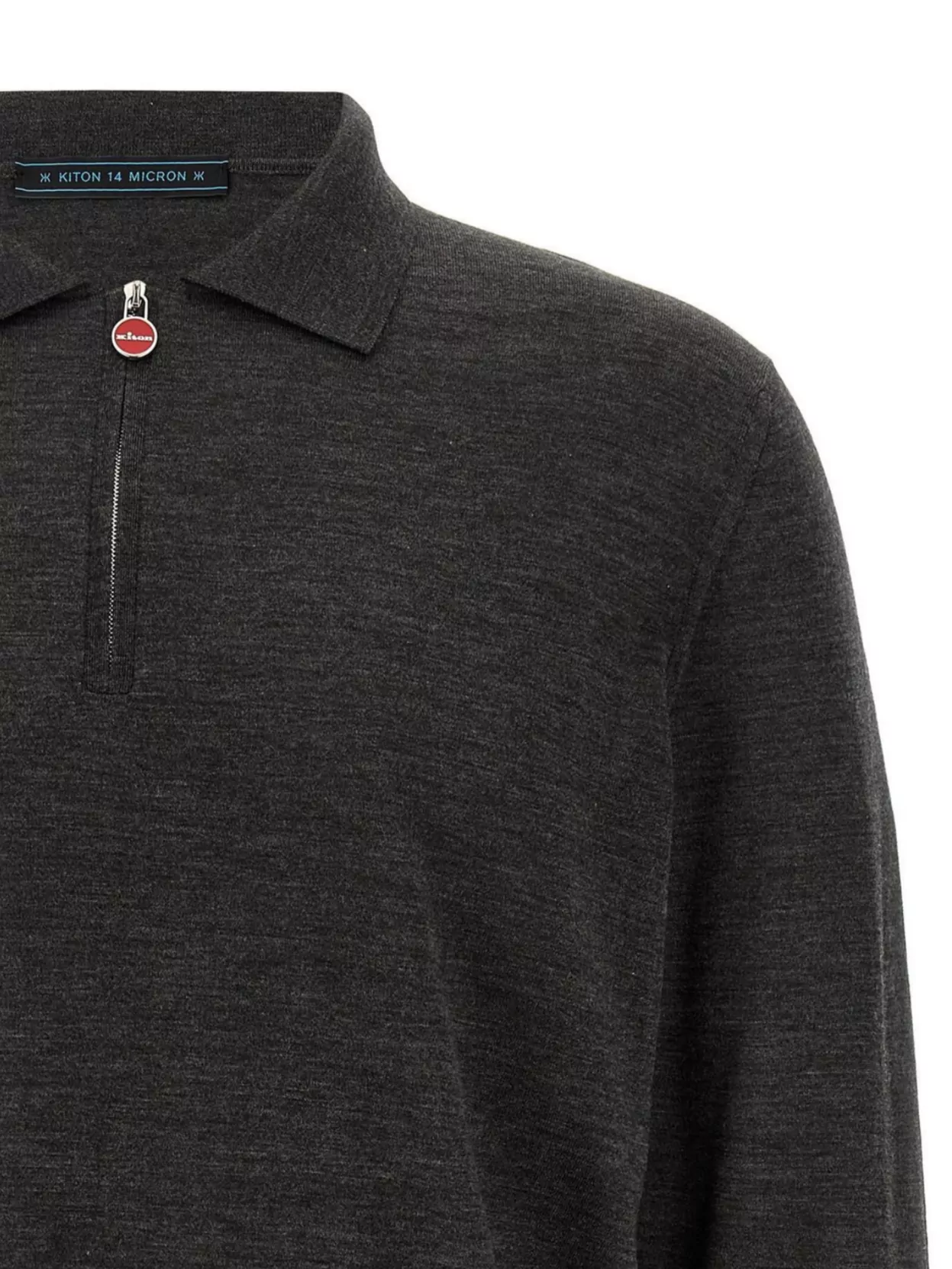 Kiton Collared Long Sleeve Knit Polo Top