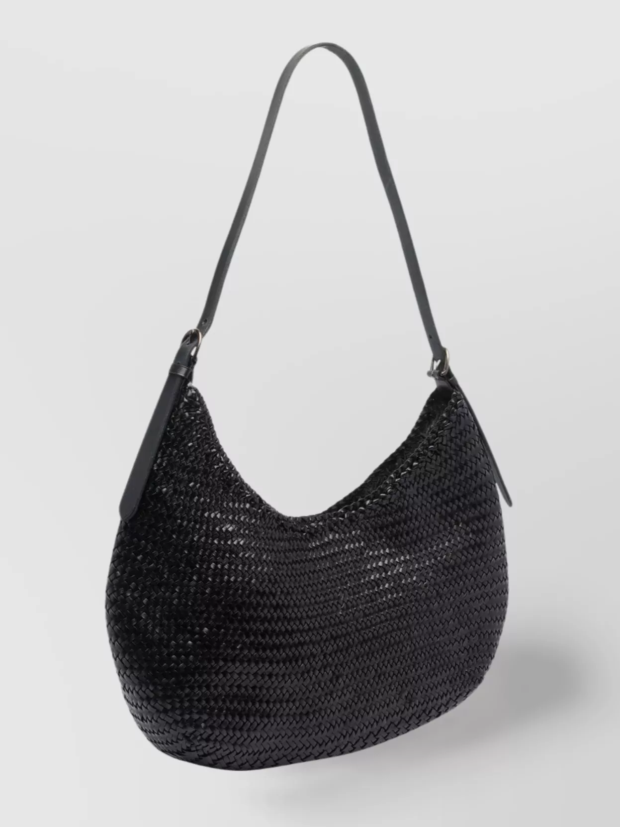 Dragon Diffusion Leather Slouchy Shoulder Bag With Woven Texture