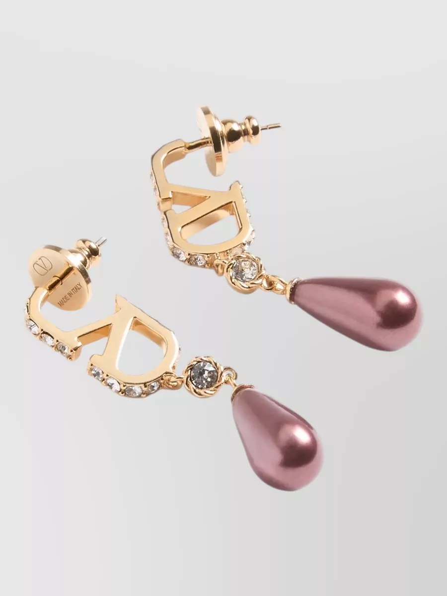 Valentino Garavani Swarovski Pearl Drop Earrings