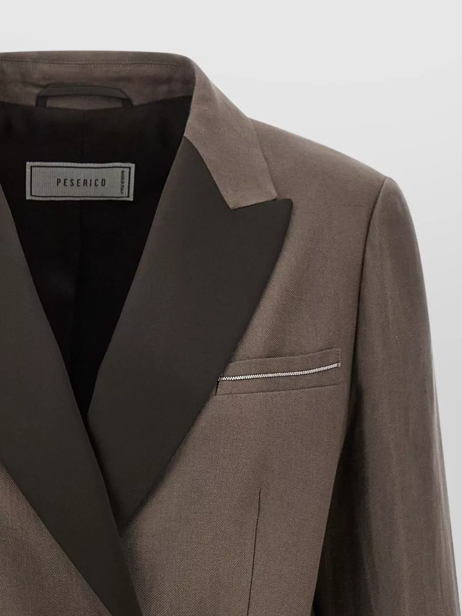 Peserico Linen Double-Breasted Blazer