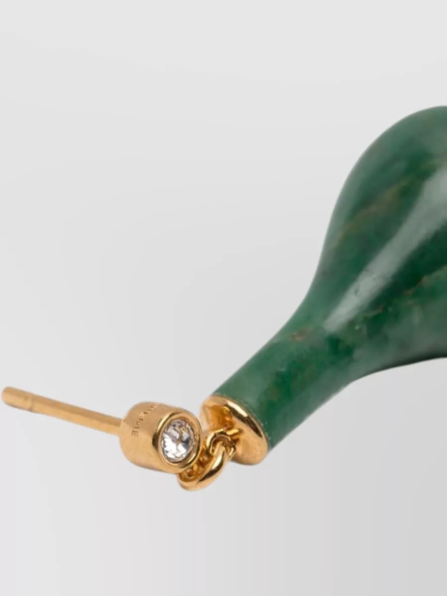 Totême Crystal Embellished Jade Drop Earrings