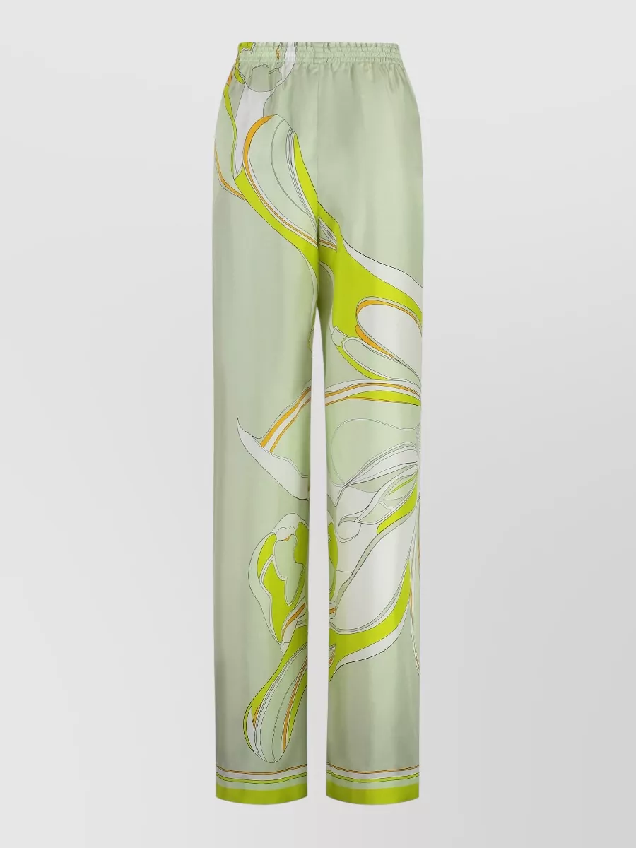 Tory Burch Silk printed wide-leg trousers