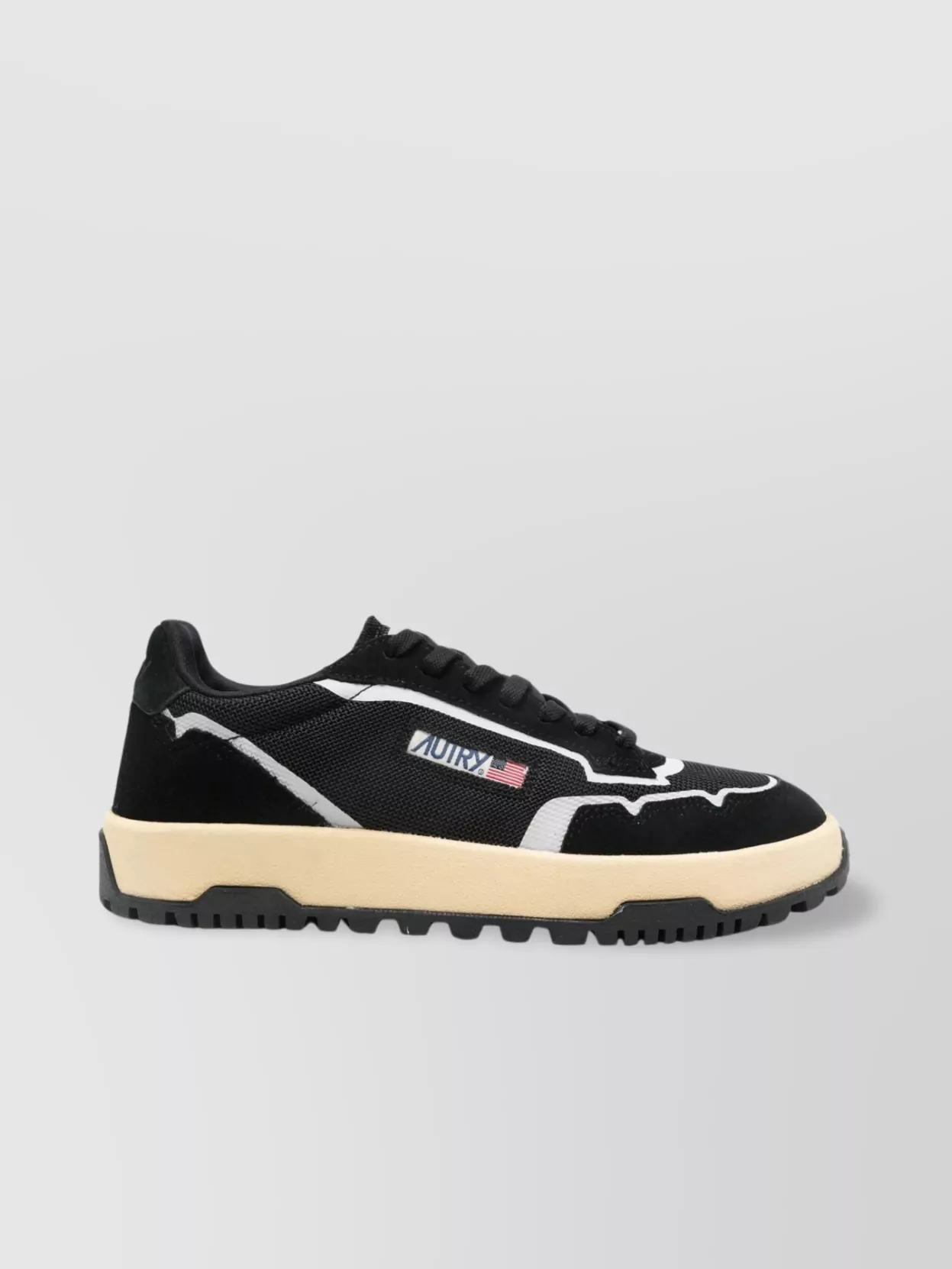Autry Wildpace Nubuck And Rubber-trimmed Suede And Mesh Sneakers In Black