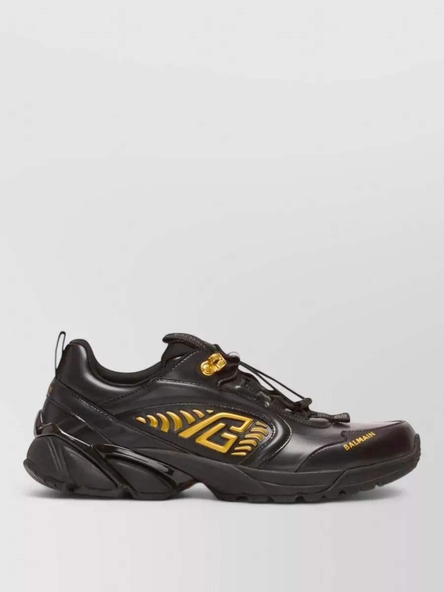 Balmain Leather Low-Top Sneakers