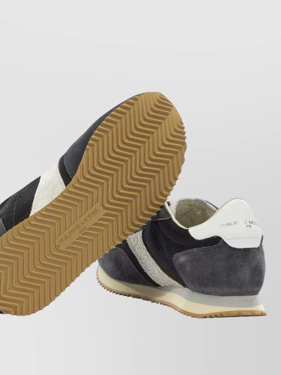 Philippe Model Sneakers Slip On Suede Mesh Rubber Sole