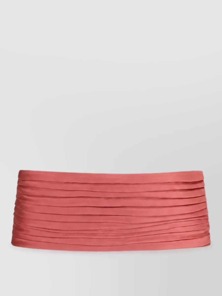 Valentino Garavani satin pleated waist belt