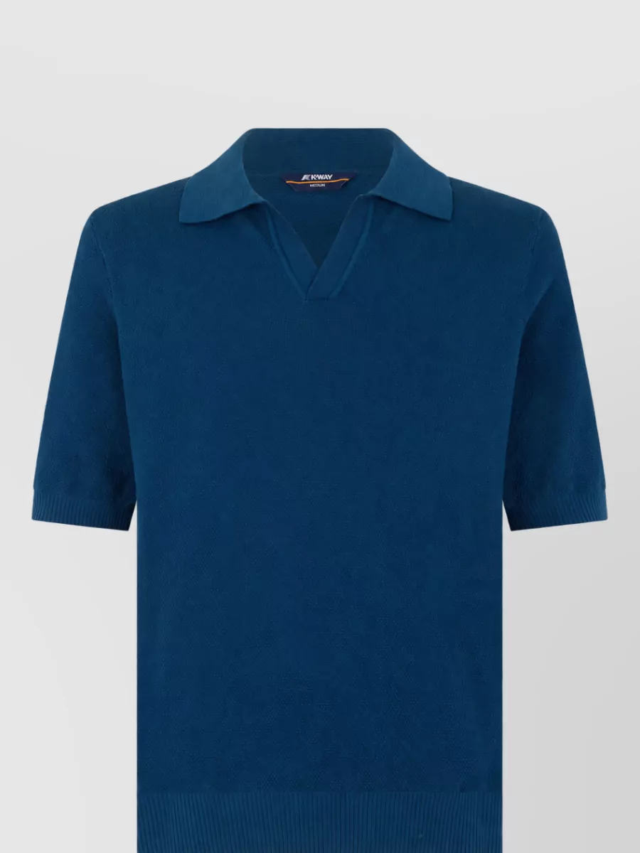 K-way cotton piqué short-sleeve polo shirt