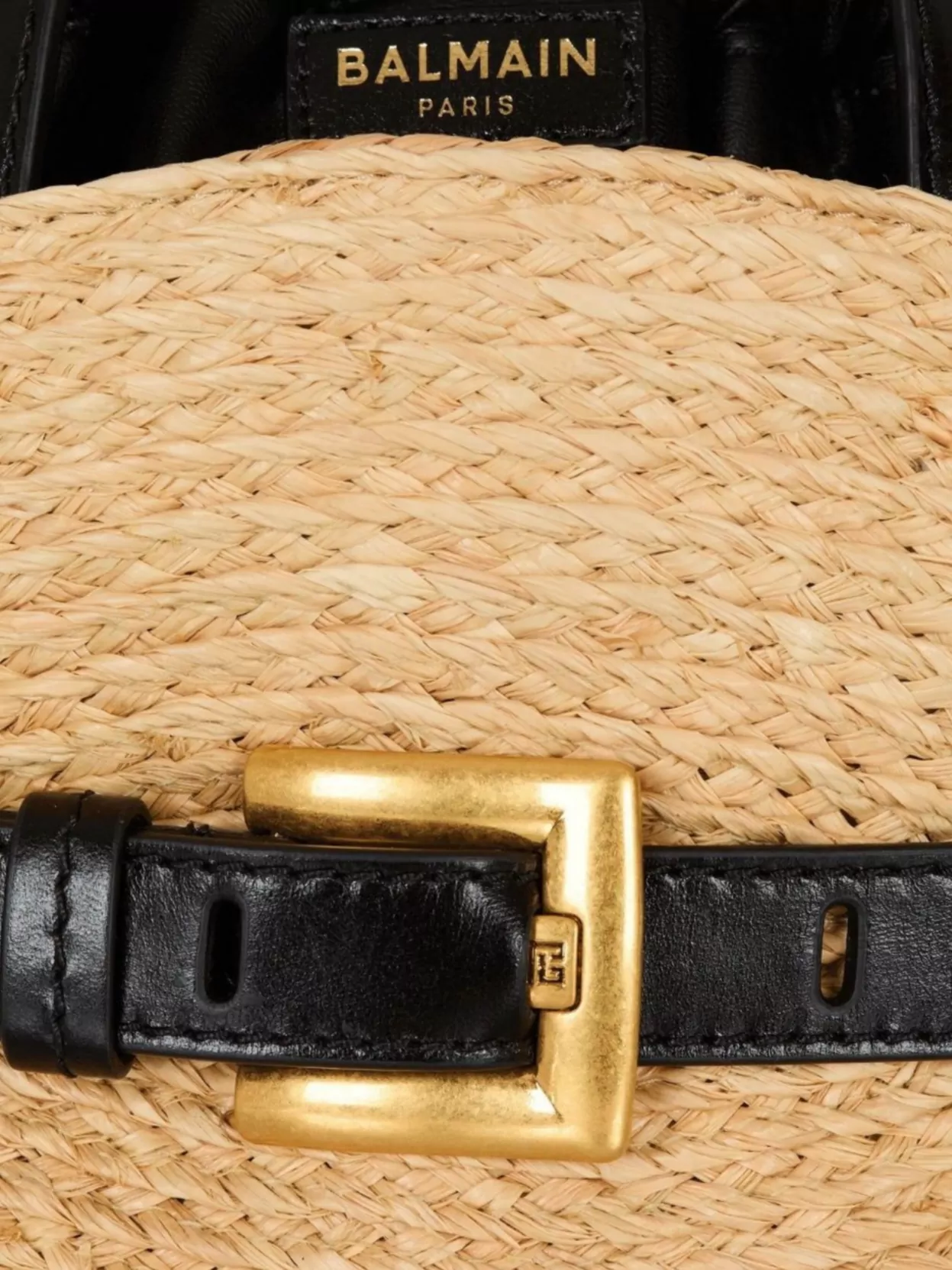 Balmain Mini Raffia Shoulder Bag Shuffle