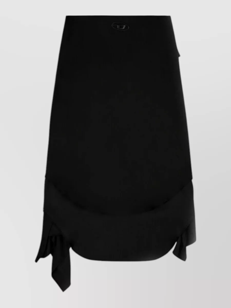 Diesel Cupro midi skirt