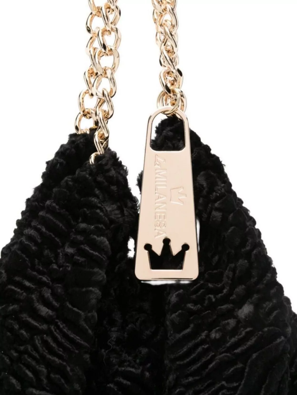 La Milanesa Textured Chain Strap Tote Bag