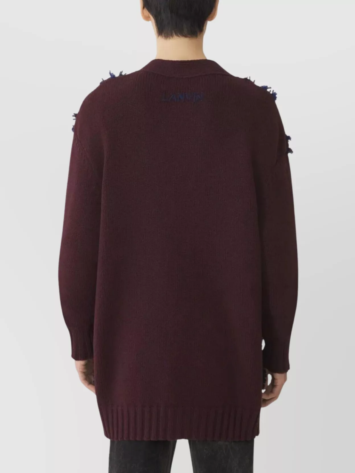 Lanvin Oversized Cardigan Zigzag Design