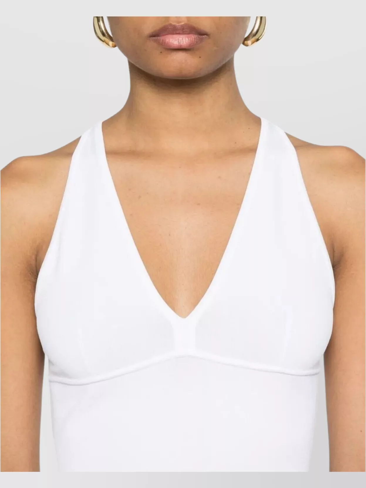 Max Mara Cotton Bra Tank Top V-Neckline