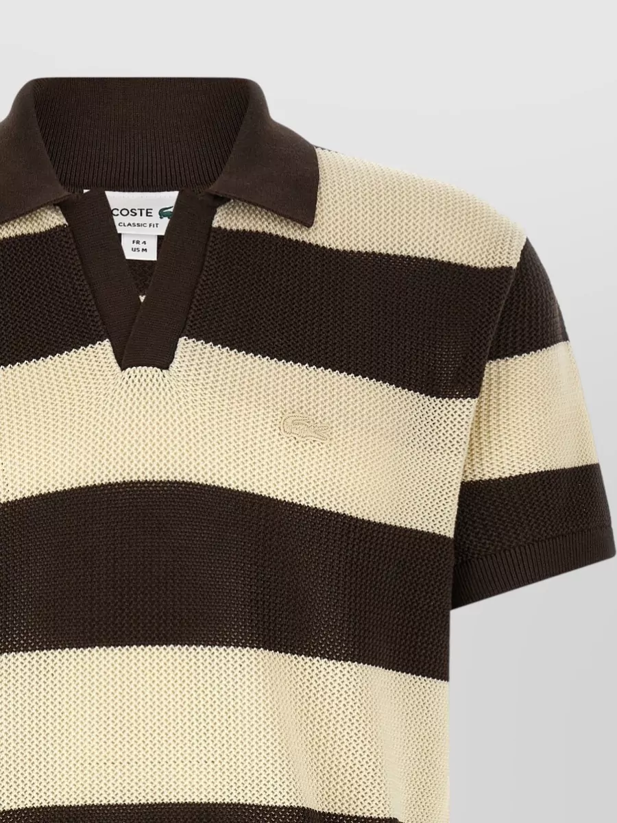 Lacoste Crochet Cotton Short-Sleeve Polo Shirt