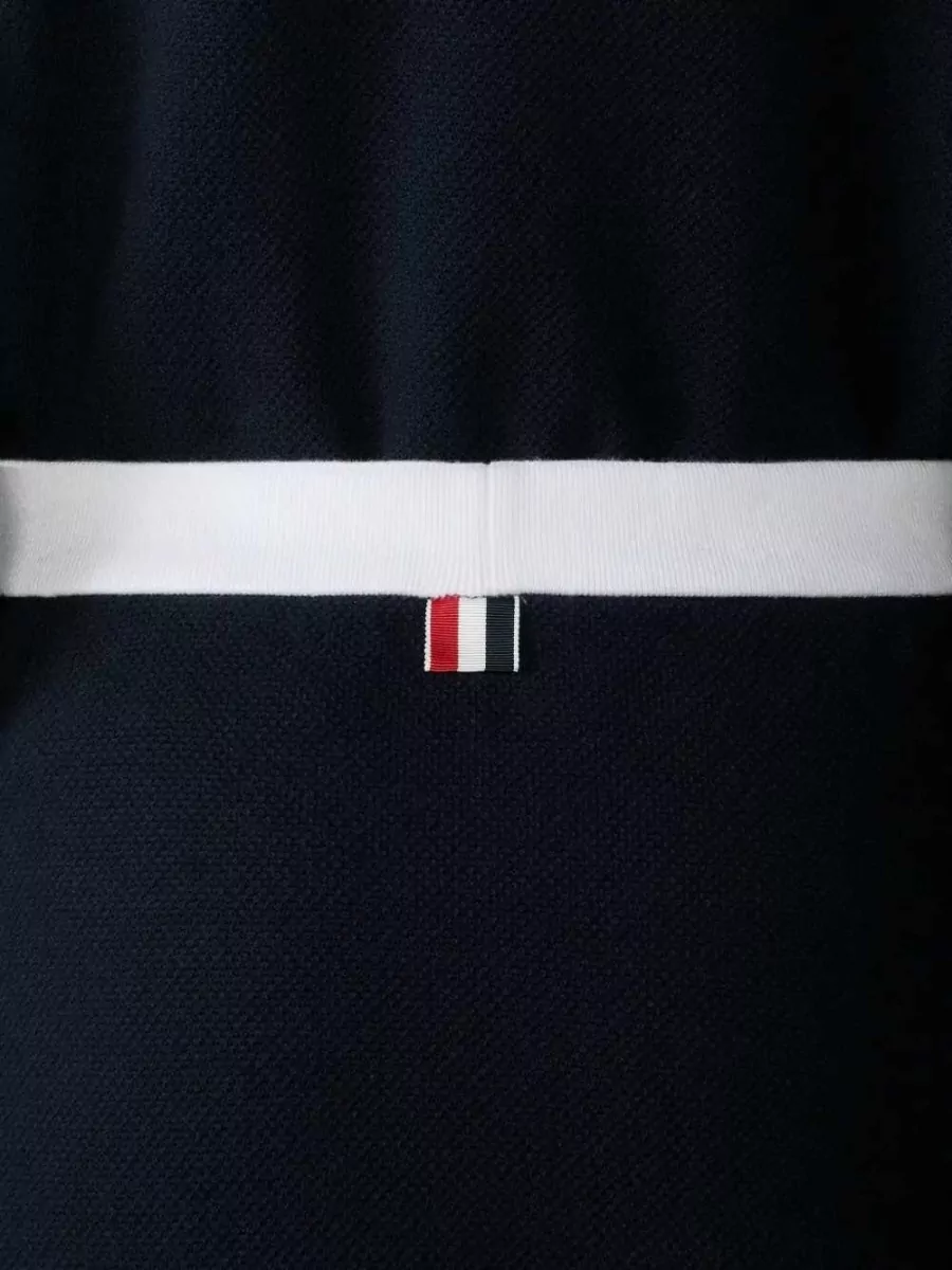 Thom Browne Box Pleat Skirt Contrast Waistband Stripes